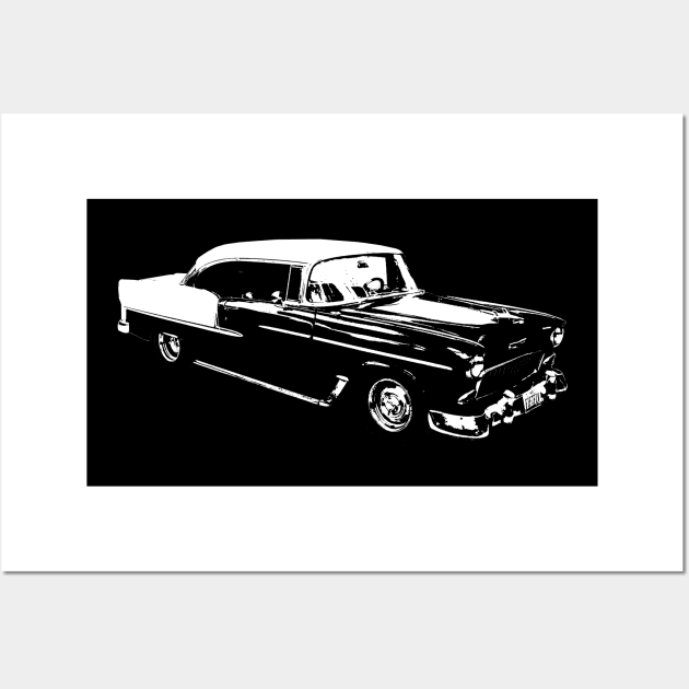 1955 Chevy Belair Wall Art by GrizzlyVisionStudio